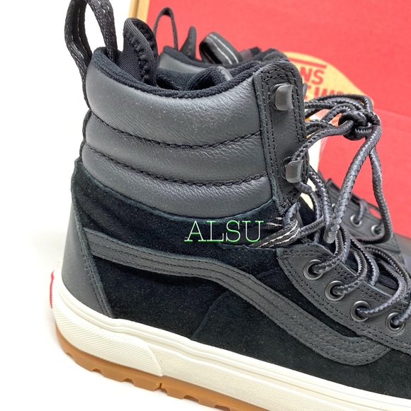 VANS SK8-HI MTE Dx LEATHER Black Men Boot Sneakers - Picture 5 of 13